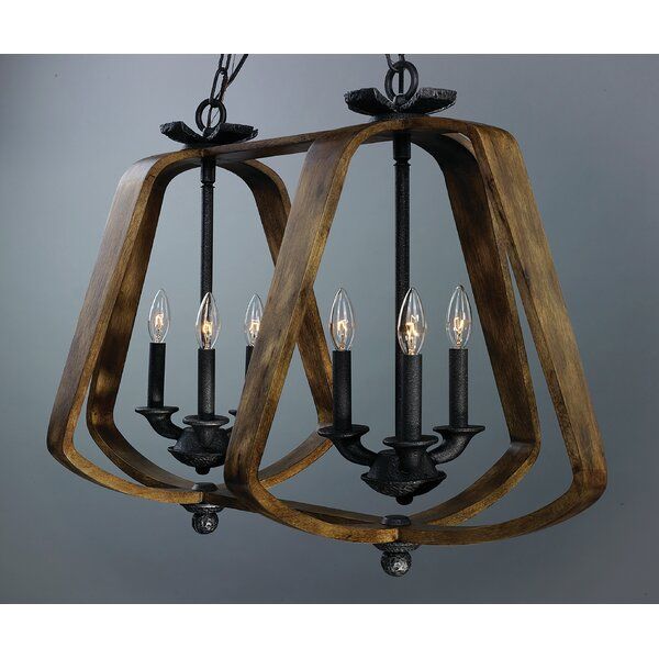 Calana 6 Light Geometric Chandelier In Millbrook 5 Light Shaded Chandeliers (View 16 of 20)