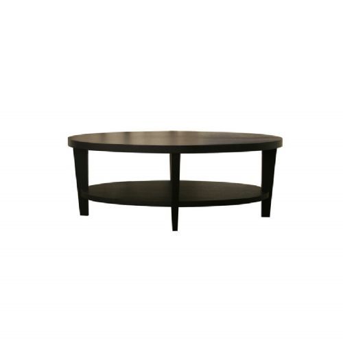 Charleston Modern Black Wood Oval Coffee Table In Simple Living Charleston Coffee Tables (View 18 of 25)