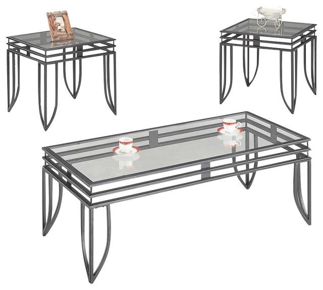Coaster 3 Piece Occasional Set, Black Regarding Occasional Contemporary Black Coffee Tables (View 4 of 25)