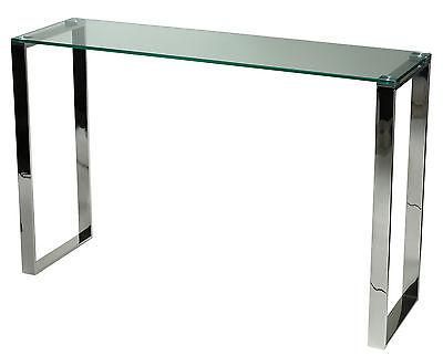Cortesi Home Remi Contemporary Glass Console Table Pertaining To Cortesi Home Remi Contemporary Chrome Glass Coffee Tables (View 5 of 25)