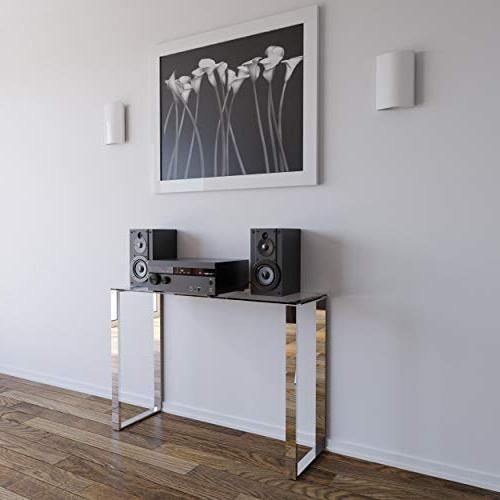 Cortesi Home Remi Contemporary Glass Console Table Within Cortesi Home Remi Contemporary Chrome Glass Coffee Tables (View 11 of 25)