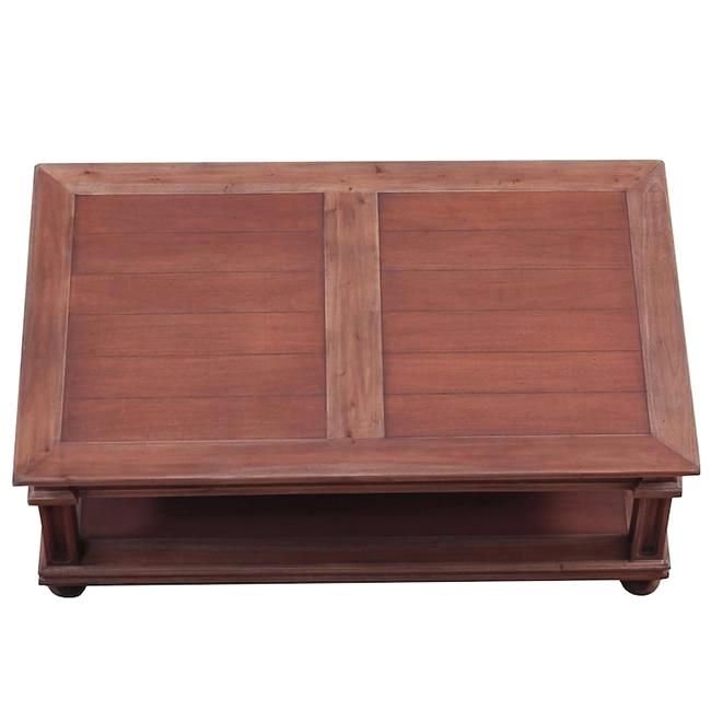 Cottage Coffee Table – Habibroker In Alaterre Country Cottage Wooden Long Coffee Tables (View 18 of 25)