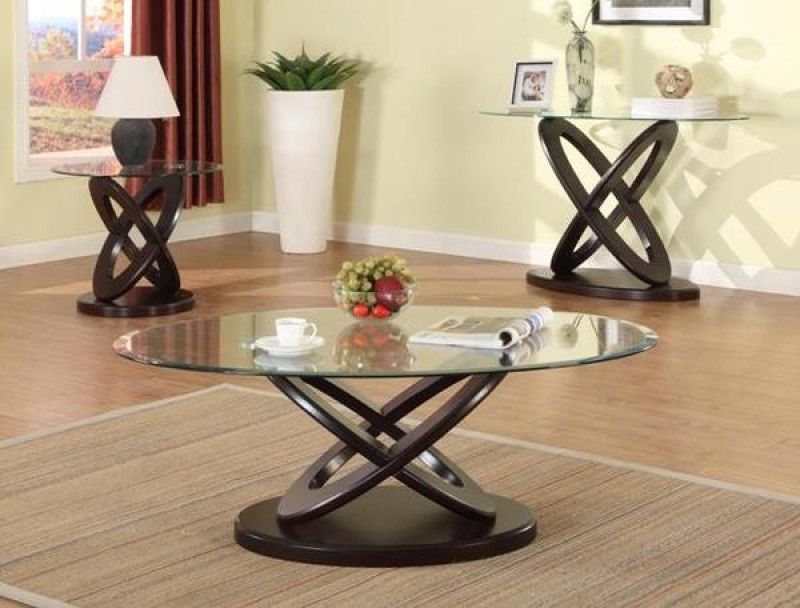 Cyclone Glass Sofa Table | Ideas | Coffee Table Base, Oval Inside Evalline Modern Dark Walnut Coffee Tables (View 8 of 50)