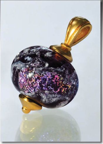 Dark Plum Swirling Galaxy Cremains Encased In Glass Cremation Jewelry  Pendant Throughout Spokane 1 Light Single Urn Pendants (View 18 of 25)