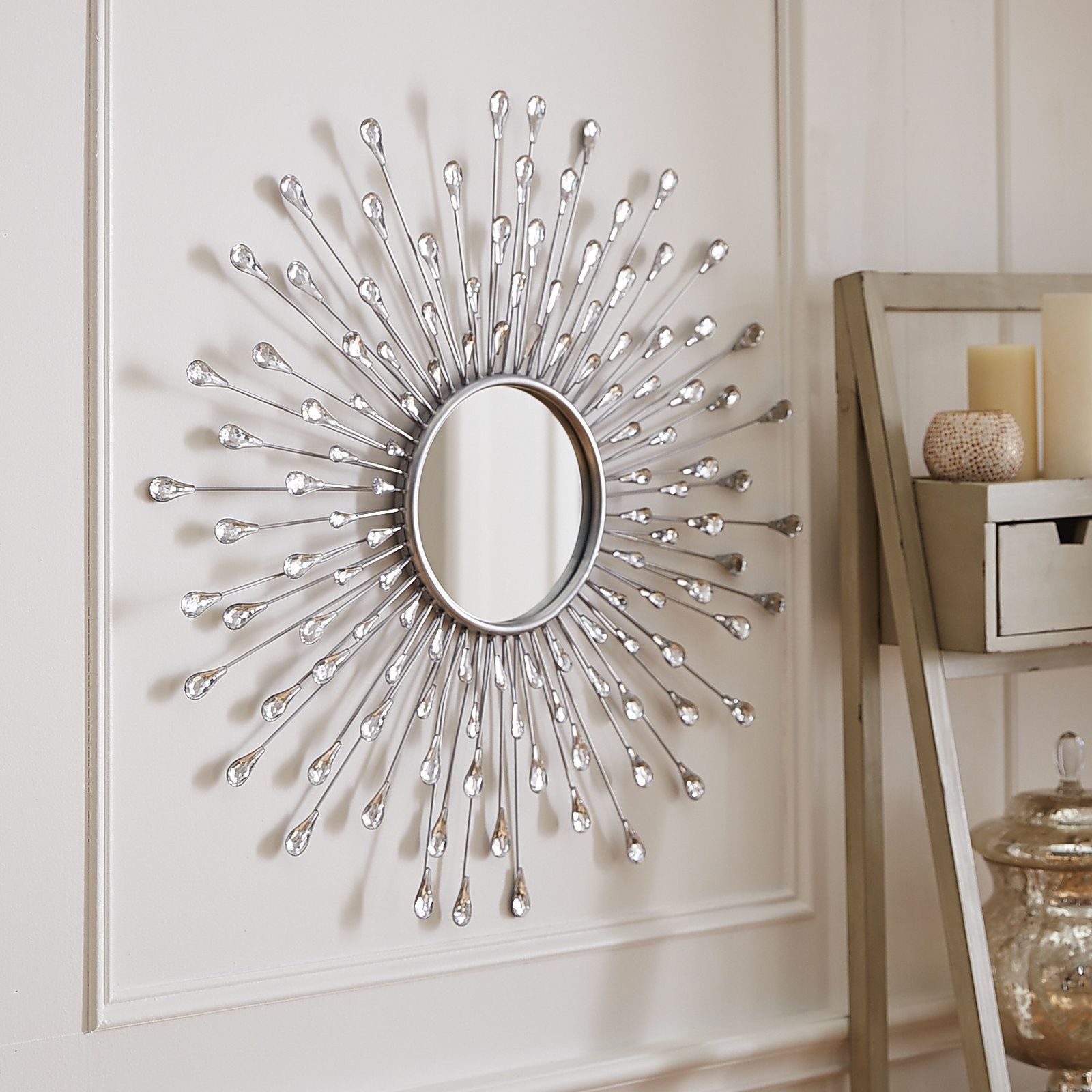 Decorative Silver Sunburst Mirror Sun Burst Starburst In Sun Shaped Wall Mirrors (View 13 of 20)