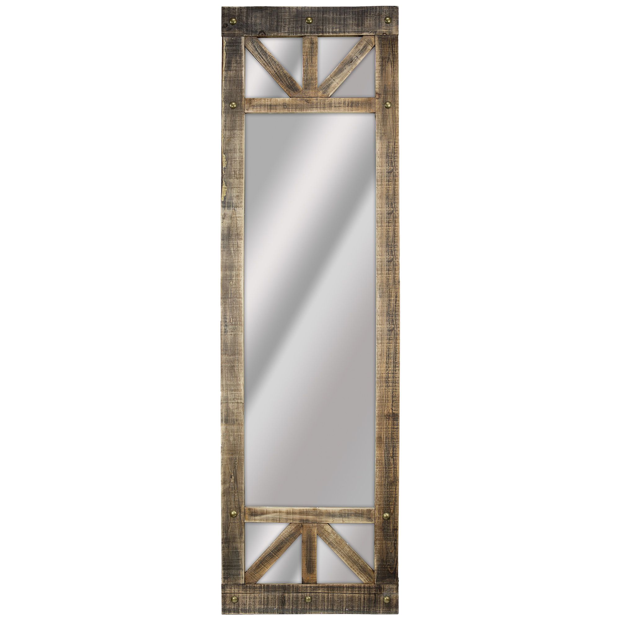 Delicia Décor Rustic Wood Full Length Wall Mirror Pertaining To Boyers Wall Mirrors (View 13 of 20)