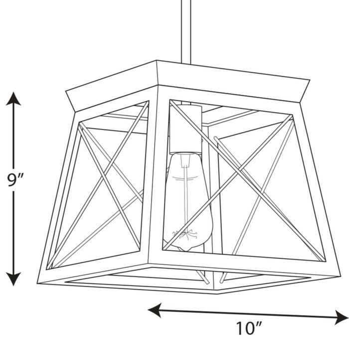 Delon 1 Light Lantern Geometric Pendant Within Delon 1 Light Lantern Geometric Pendants (View 9 of 20)