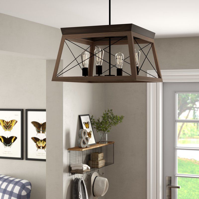 Delon 4 Light Square/rectangle Chandelier With Delon 4 Light Square Chandeliers (View 1 of 20)