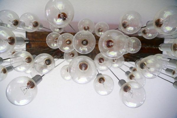 Diy Multi Bulb Dining Room Chandelier – Love & Renovations Throughout Tiana 4 Light Geometric Chandeliers (View 19 of 25)