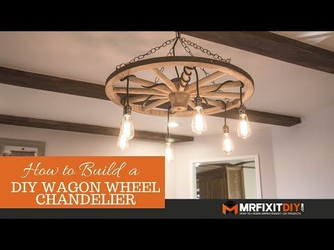 Diy Wagon Wheel Chandelier – Youtube With Regard To Pickensville 6 Light Wagon Wheel Chandeliers (View 18 of 20)