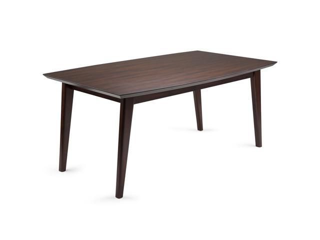 Draper Mid Century Solid Hardwood 66 X 40 Inch Rectangle Dining Table In  Java Brown – Newegg With Regard To Solid Hardwood Rectangle Mid Century Modern Coffee Tables (View 20 of 50)