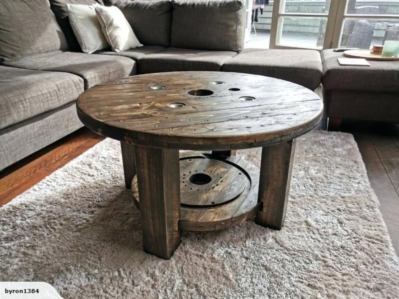 Drum Shaped Coffee Table In Adeco Accent Postmodernism Drum Shape Black Metal Coffee Tables (View 21 of 25)