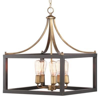 Farmhouse – Chandeliers – Lighting – The Home Depot Throughout Kenna 5 Light Empire Chandeliers (View 20 of 20)