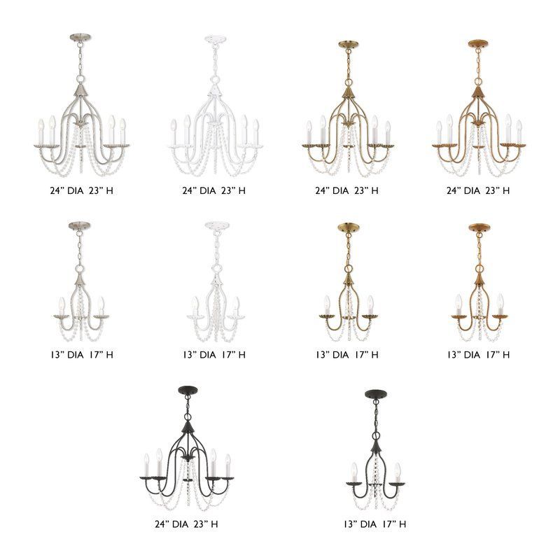 Florentina 5 Light Candle Style Chandelier In 2019 Inside Florentina 5 Light Candle Style Chandeliers (View 11 of 20)