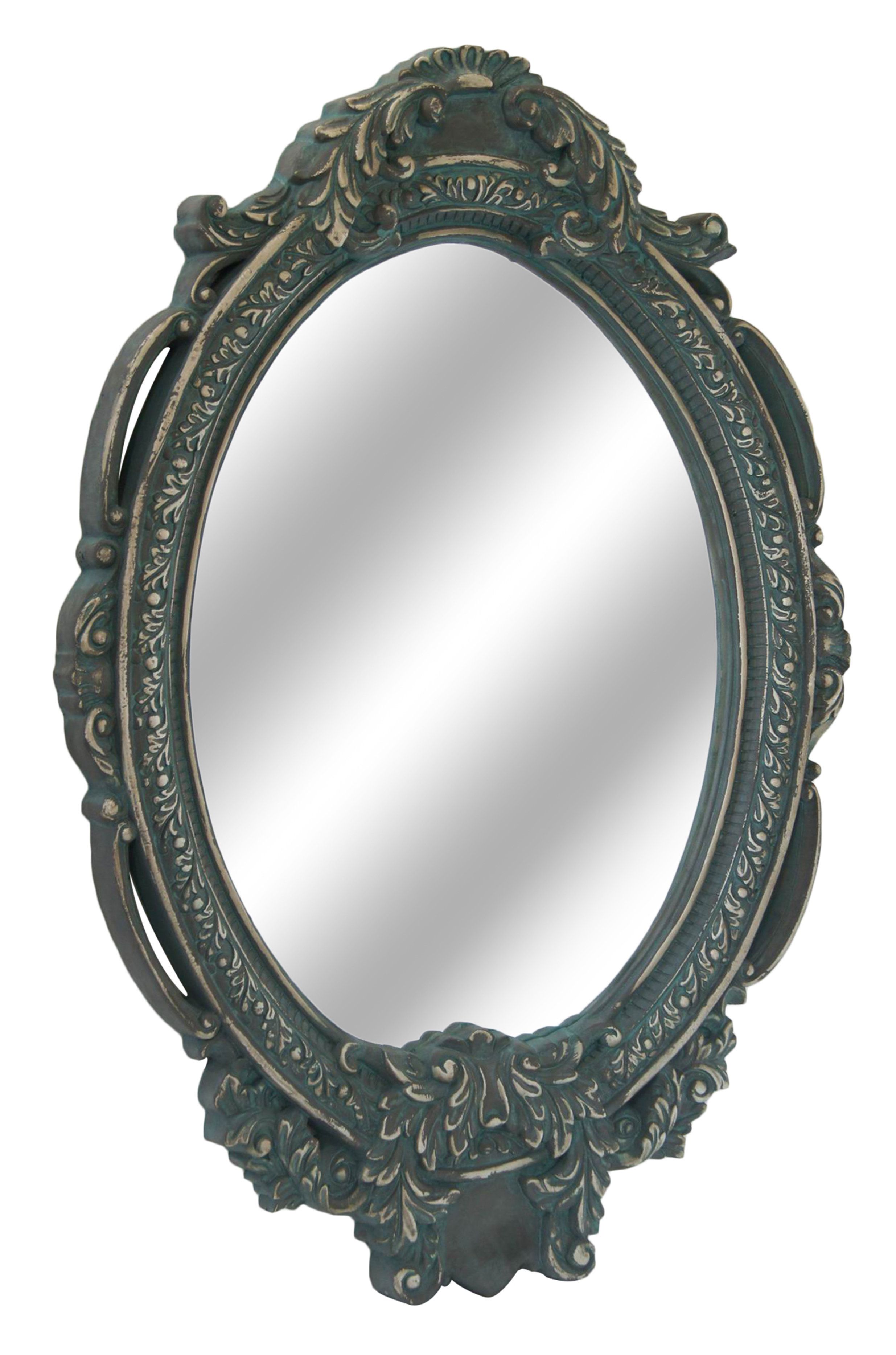 Framed Resin Mirror | Wayfair Inside Karn Vertical Round Resin Wall Mirrors (View 16 of 20)