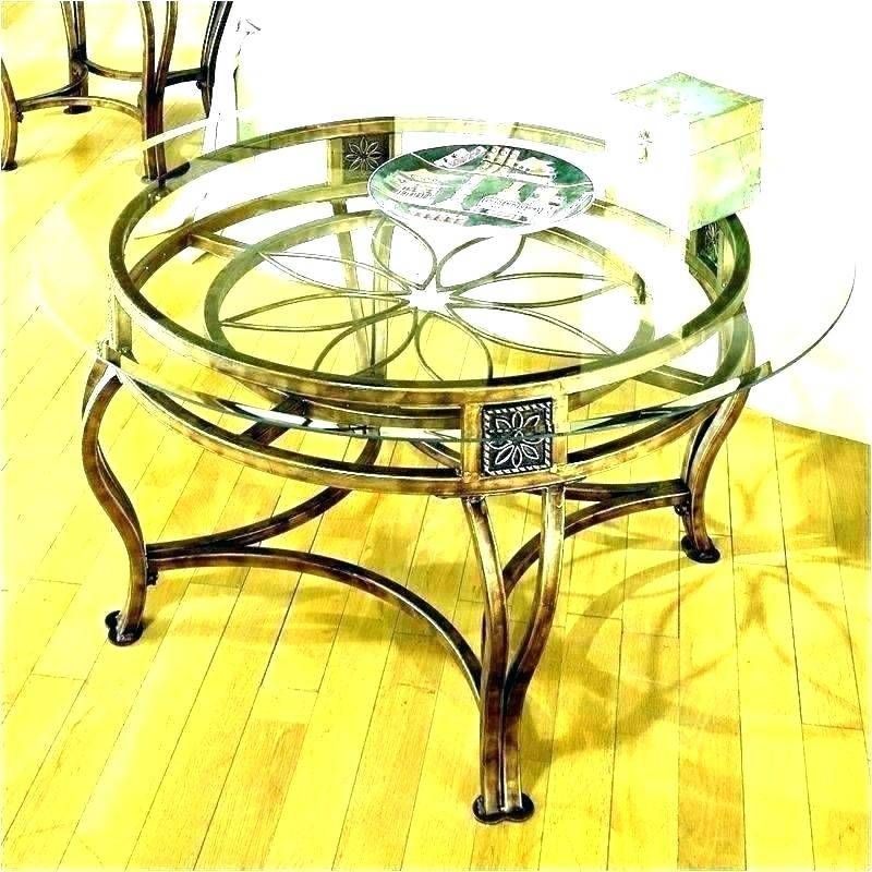 Furniture Metal Glass Tables Wood End Bronze And Round Side Intended For Copper Grove Woodend Glass Top Oval Coffee Tables (View 32 of 50)