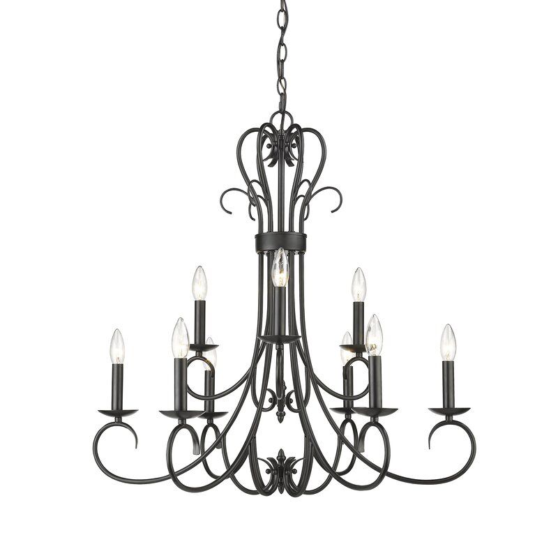 Gaines 9 Light Candle Style Chandelier With Regard To Kenedy 9 Light Candle Style Chandeliers (View 5 of 20)