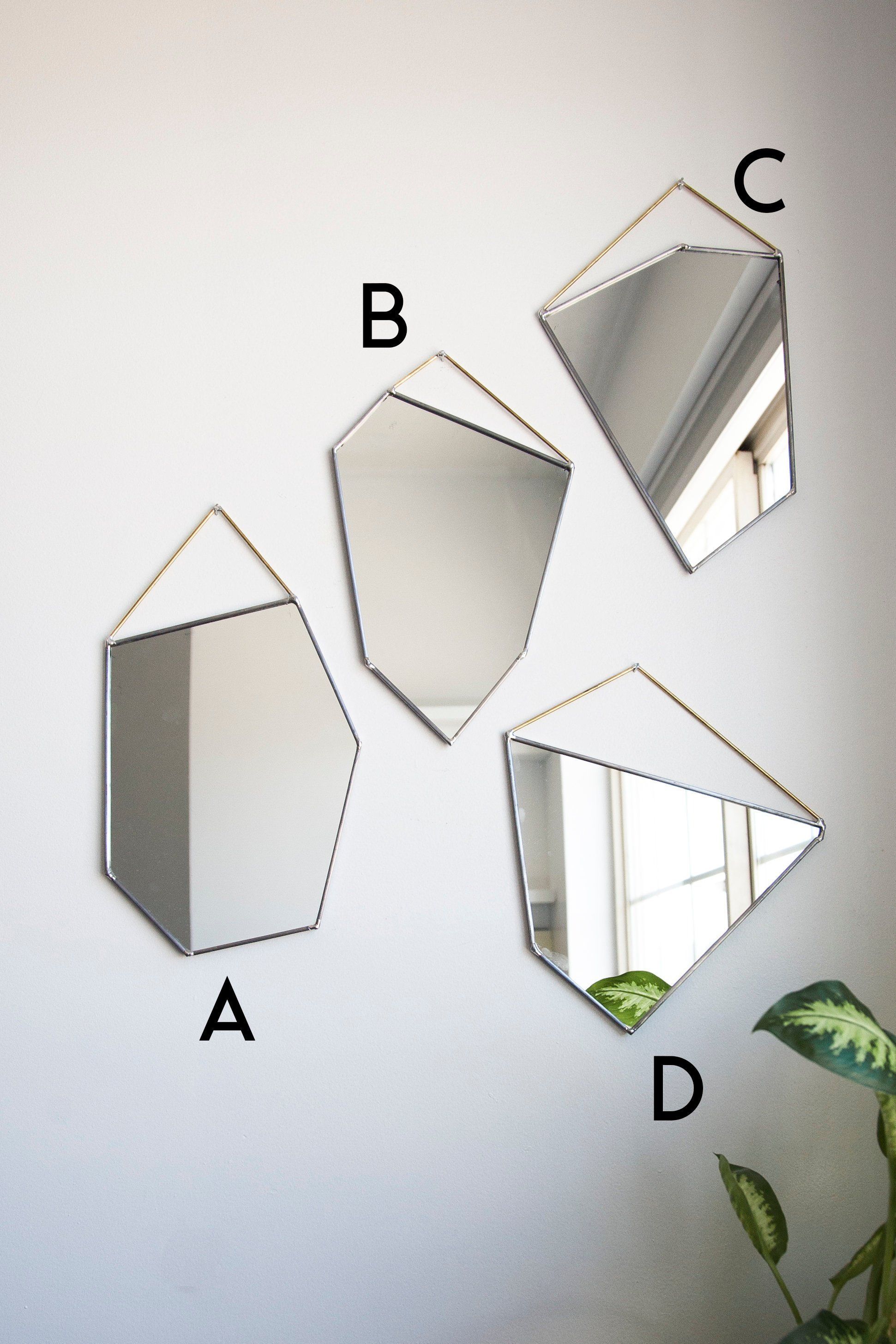 Geo Rock Shape Mirrors (4 Shapes) | For The Home In 2019 Intended For 3 Piece Dima Hanging Modern &amp; Contemporary Mirror Sets (View 15 of 20)