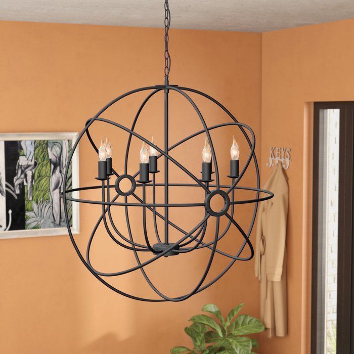 Geyer 7 Light Globe Chandelier | @farmhouse | Globe With Waldron 5 Light Globe Chandeliers (View 20 of 20)