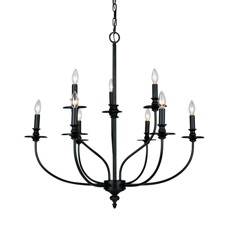 Giverny 9 Light Candle Style Chandelier With Regard To Giverny 9 Light Candle Style Chandeliers (View 1 of 20)