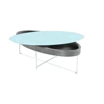 Glass Oval Coffee Table Modern – Terepere Inside Propel Modern Chrome Oval Coffee Tables (View 17 of 25)