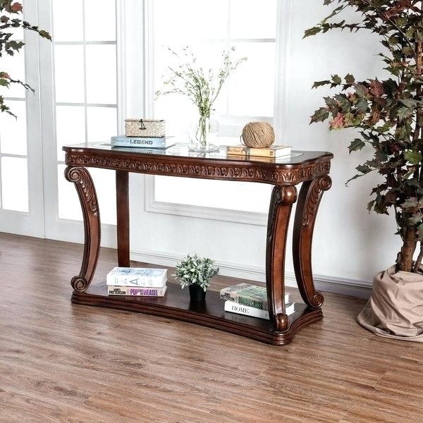 Glass Top Sofa Table – Thosetechguys With Furniture Of America Charlotte Weathered Oak Glass Top Coffee Tables (View 31 of 50)