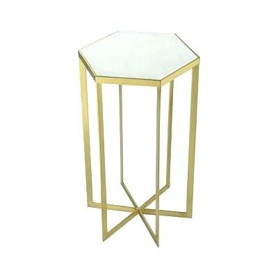 Glossy White Chrome Metal Accent Table – Bamarings (View 24 of 25)