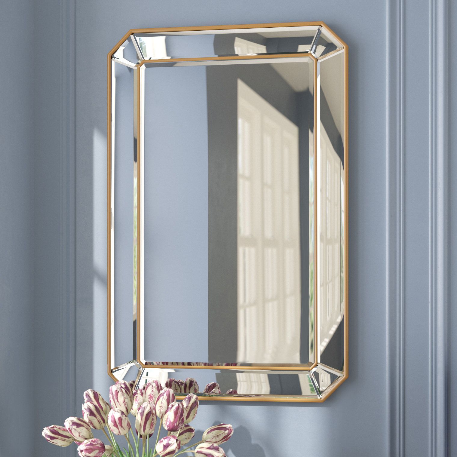 Gold Pivot Mirror | Wayfair Within Lugo Rectangle Accent Mirrors (View 16 of 20)