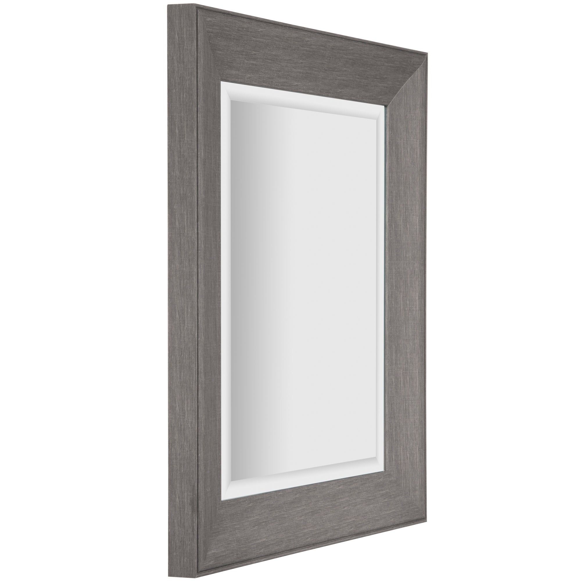 Graywash Woodgrain Framed Beveled Accent Wall Mirror – Grey With Regard To Farmhouse Woodgrain And Leaf Accent Wall Mirrors (View 4 of 20)