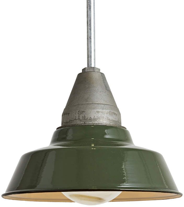 Green Industrial Pendant Inside Granville 3 Light Single Dome Pendants (View 18 of 25)