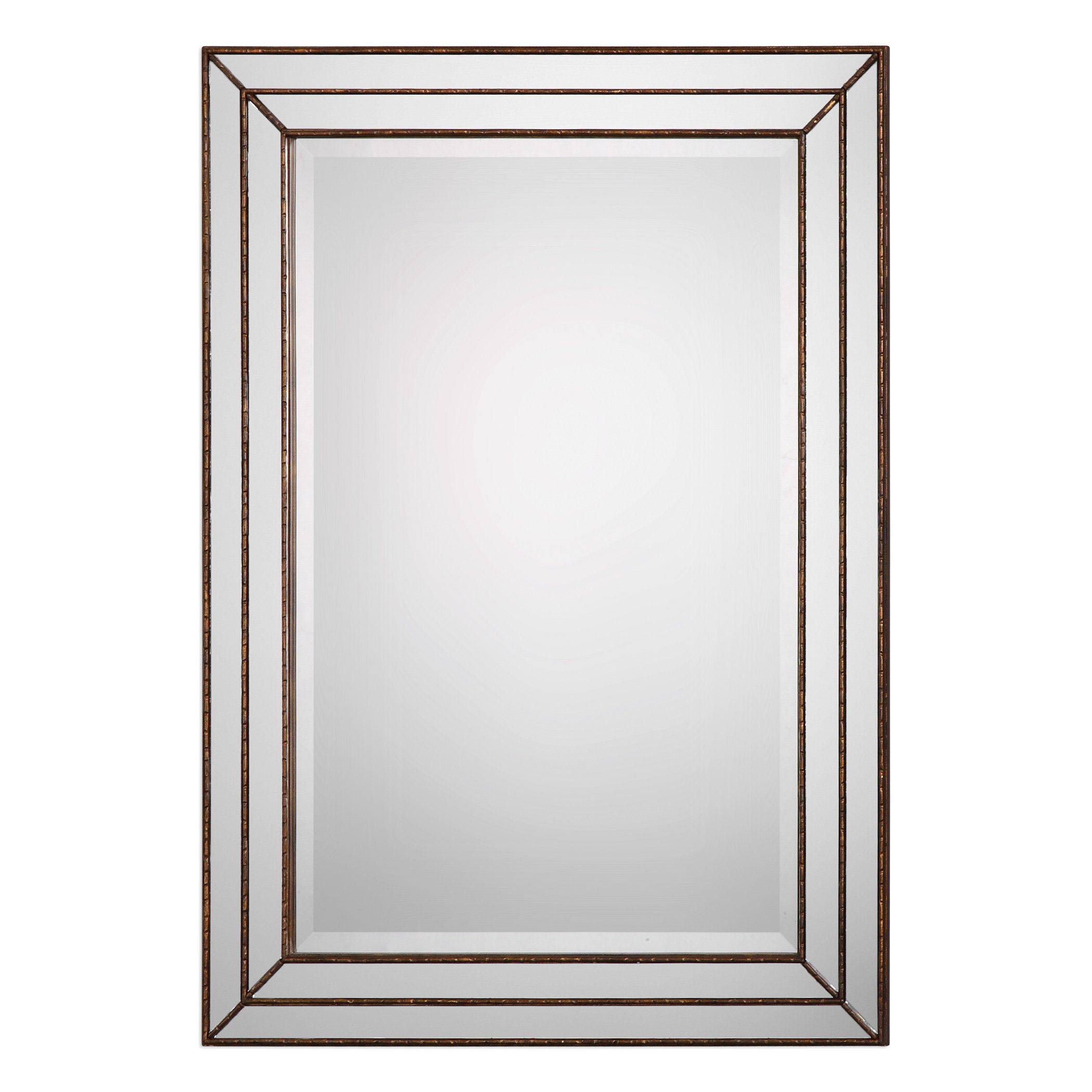 Greyleigh Willacoochee Traditional Beveled Accent Mirror With Regard To Vassallo Beaded Bronze Beveled Wall Mirrors (View 14 of 20)