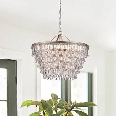 Henry 6 Light Crystal Chandelier & Reviews | Birch Lane Pertaining To Bramers 6 Light Novelty Chandeliers (View 4 of 20)