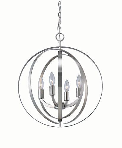 Home Decorators Collection 4 Light Brushed Nickel Sphere In Morganti 4 Light Chandeliers (View 6 of 20)