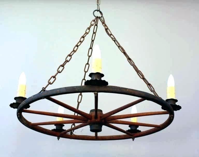 How To Make A Wagon Wheel Chandelier – Lamardesalvo (View 15 of 20)