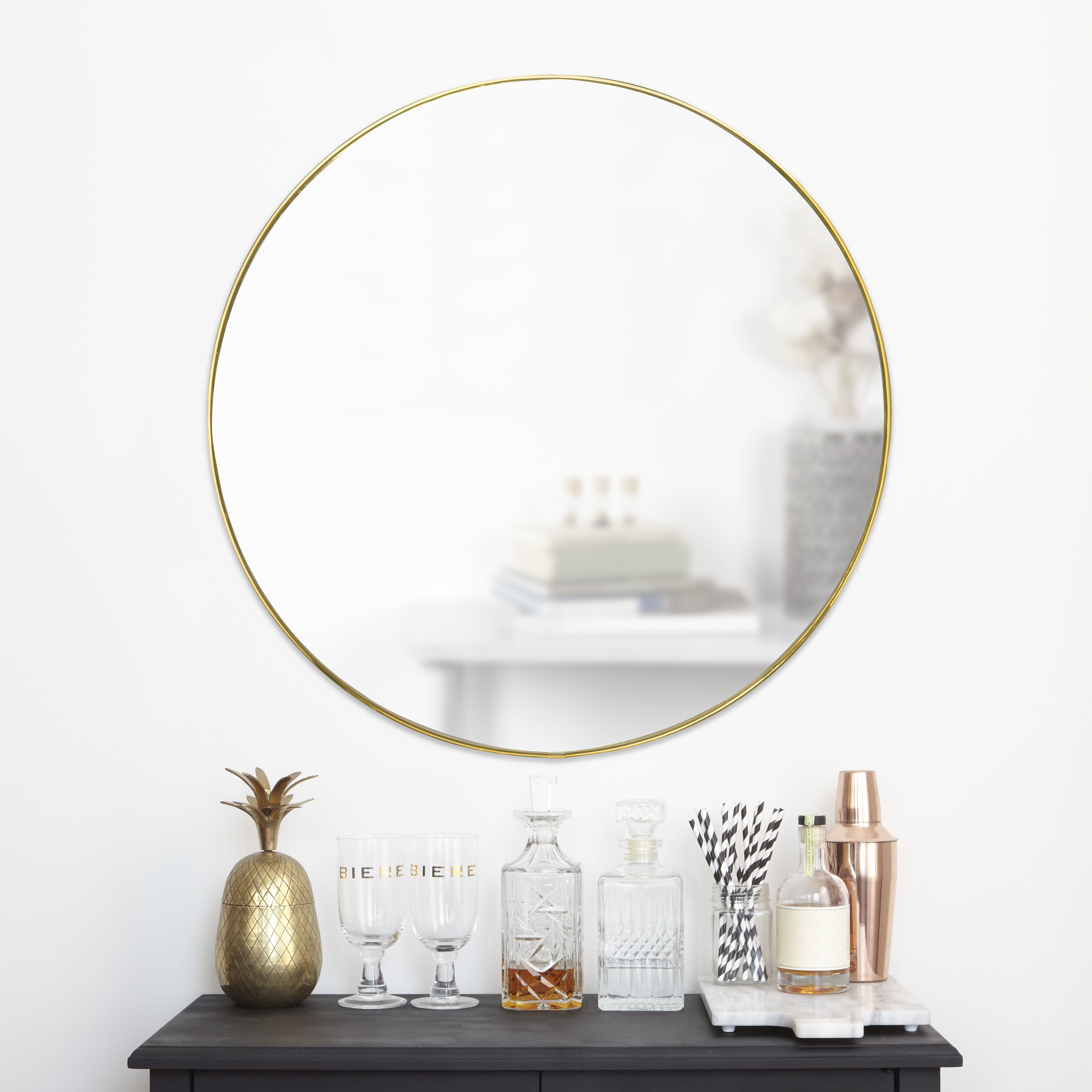 Hubba Modern & Contemporary Accent Mirror Pertaining To Levan Modern &amp; Contemporary Accent Mirrors (View 11 of 20)
