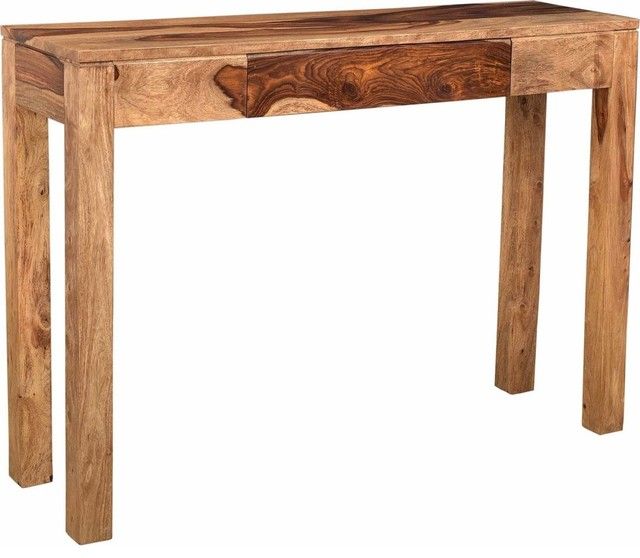 Idris Console Table, Dark Sheesham Within Idris Dark Sheesham Solid Wood Coffee Tables (View 8 of 25)