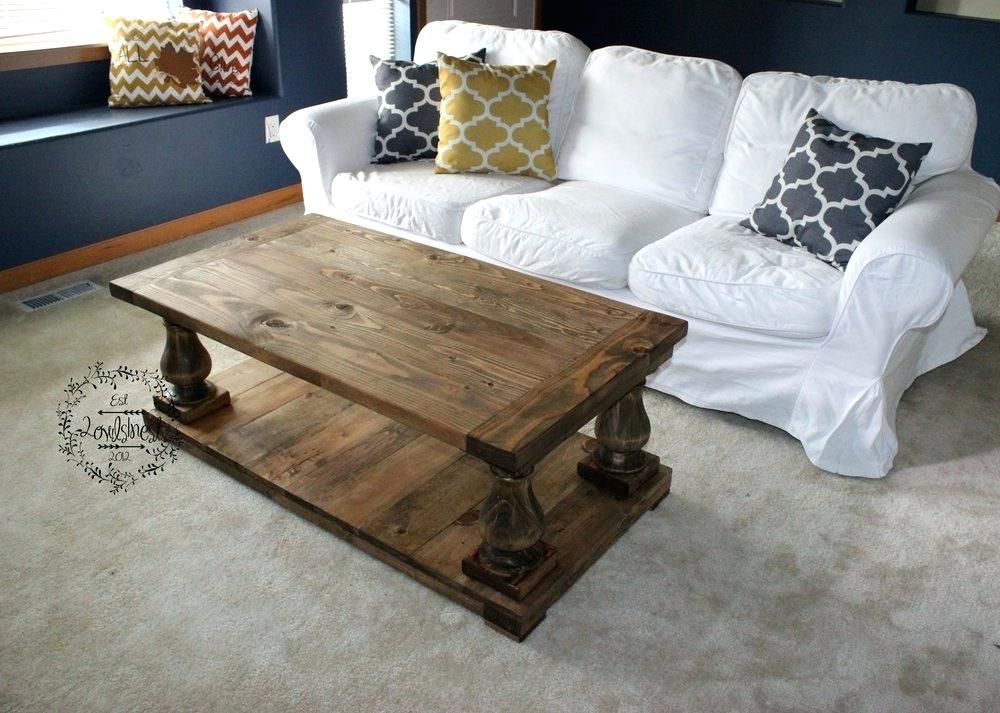 Image 0 Baluster Coffee Table Uk Rustic Wide Plank In Edmaire Rustic Pine Baluster Coffee Tables (View 17 of 25)