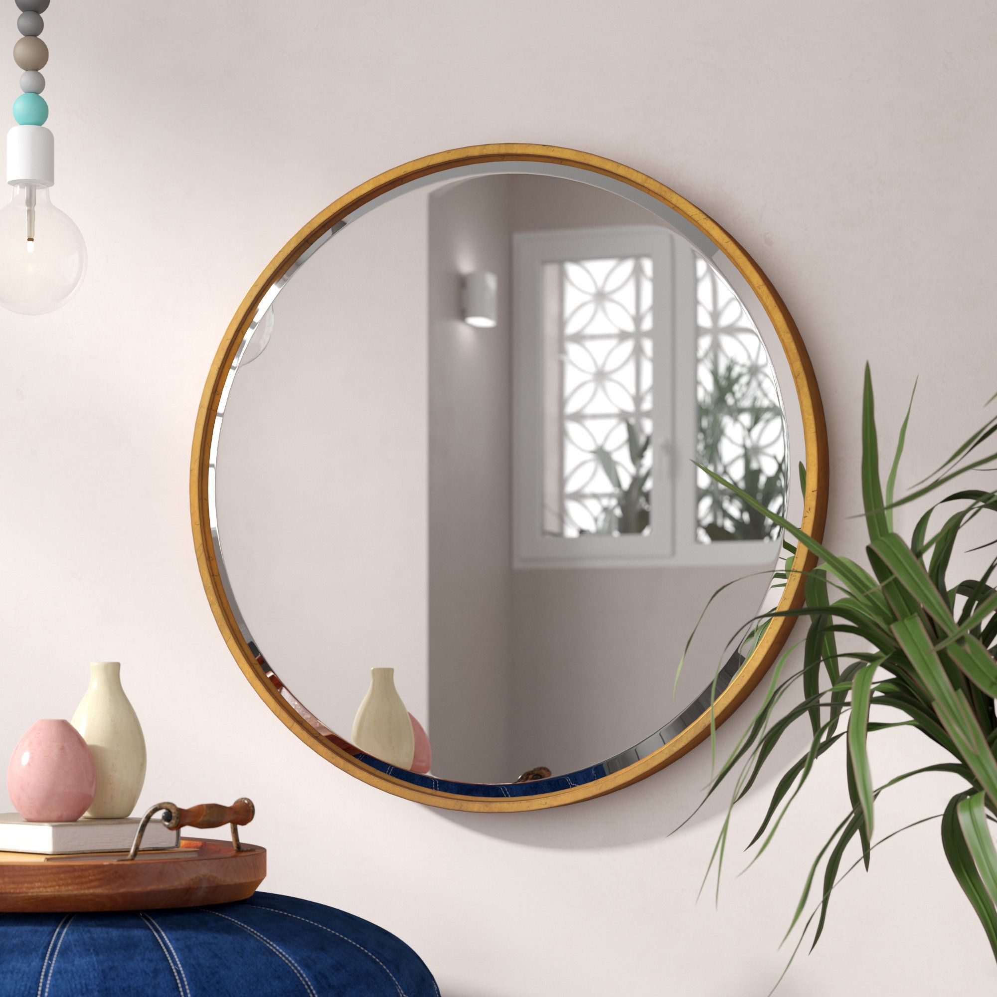 Jamie Modern & Contemporary Beveled Wall Mirror Regarding Mahanoy Modern And Contemporary Distressed Accent Mirrors (Photo 2 of 20)