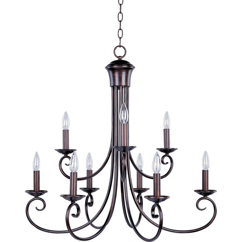 Kenedy 9 Light Candle Style Chandelier Intended For Giverny 9 Light Candle Style Chandeliers (View 8 of 20)