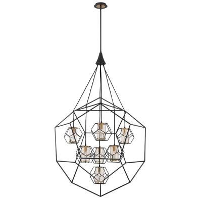 Kenroy Home Arne 5 Light Black Chandelier With Black Shade Intended For Blanchette 5 Light Candle Style Chandeliers (View 17 of 20)