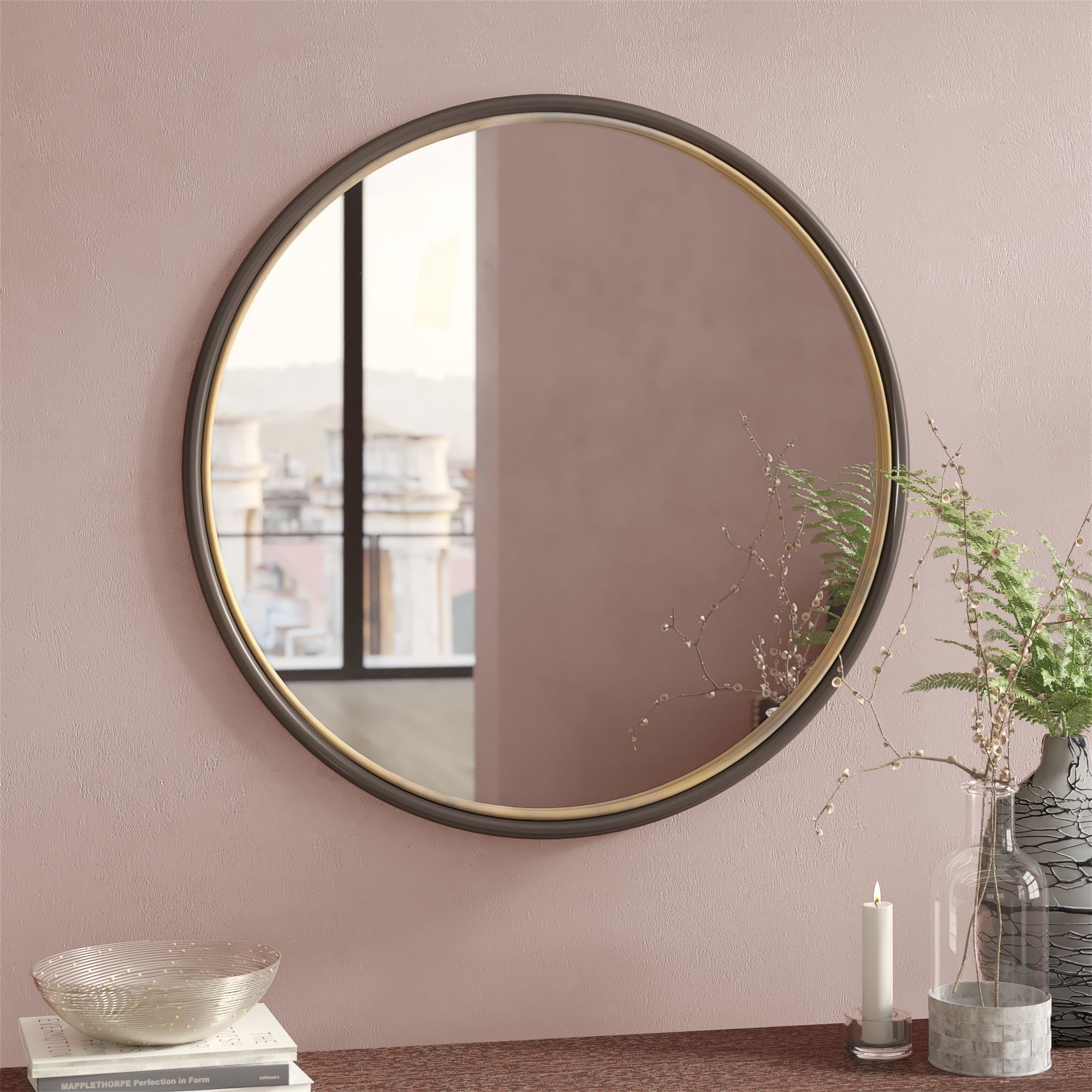 Labriola Modern & Contemporary Bathroom/vanity Mirror Regarding Mahanoy Modern And Contemporary Distressed Accent Mirrors (View 7 of 20)