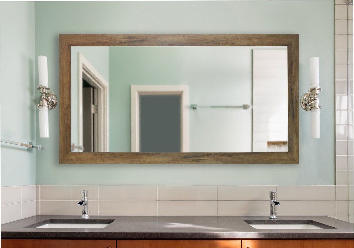 Landover Rustic Distressed Bathroom/vanity Mirror In 2019 With Landover Rustic Distressed Bathroom/vanity Mirrors (View 2 of 20)