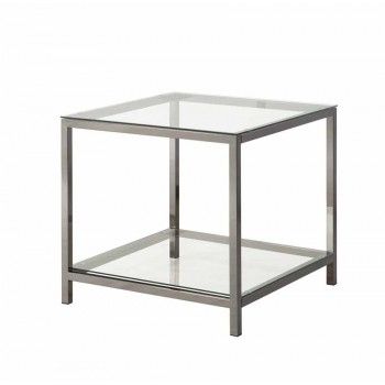Living Room: Glass Top Occasional Tables – Contemporary Black Nickel Side  Table In Occasional Contemporary Black Coffee Tables (View 21 of 25)