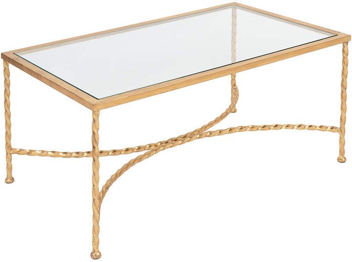 Matilda Gold Leaf Glass Coffee Table Pertaining To Safavieh Couture Gianna Glass Coffee Tables (View 22 of 25)