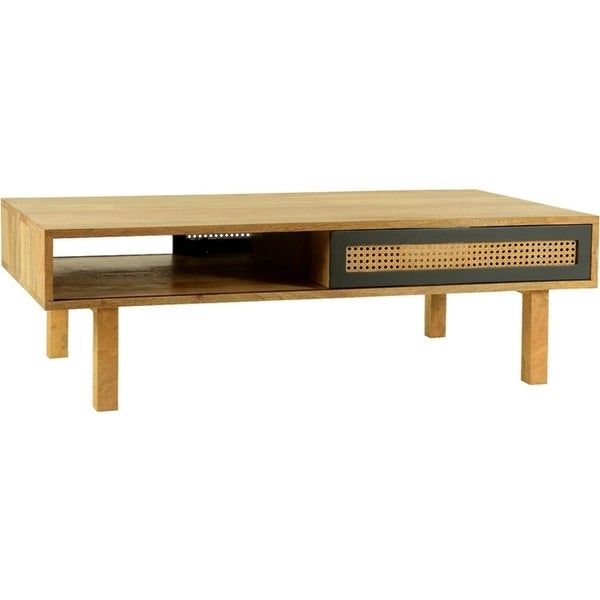 Matt Lacquer Natural Mango Wood Mid Century Modern Coffee Table For Solid Hardwood Rectangle Mid Century Modern Coffee Tables (View 15 of 50)