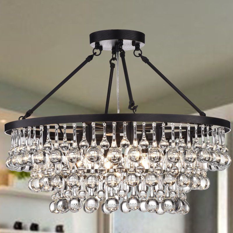 Mcknight 9 Light Semi Flush Mount | Nana's Nest In 2019 Within Whitten 4 Light Crystal Chandeliers (Photo 9 of 20)