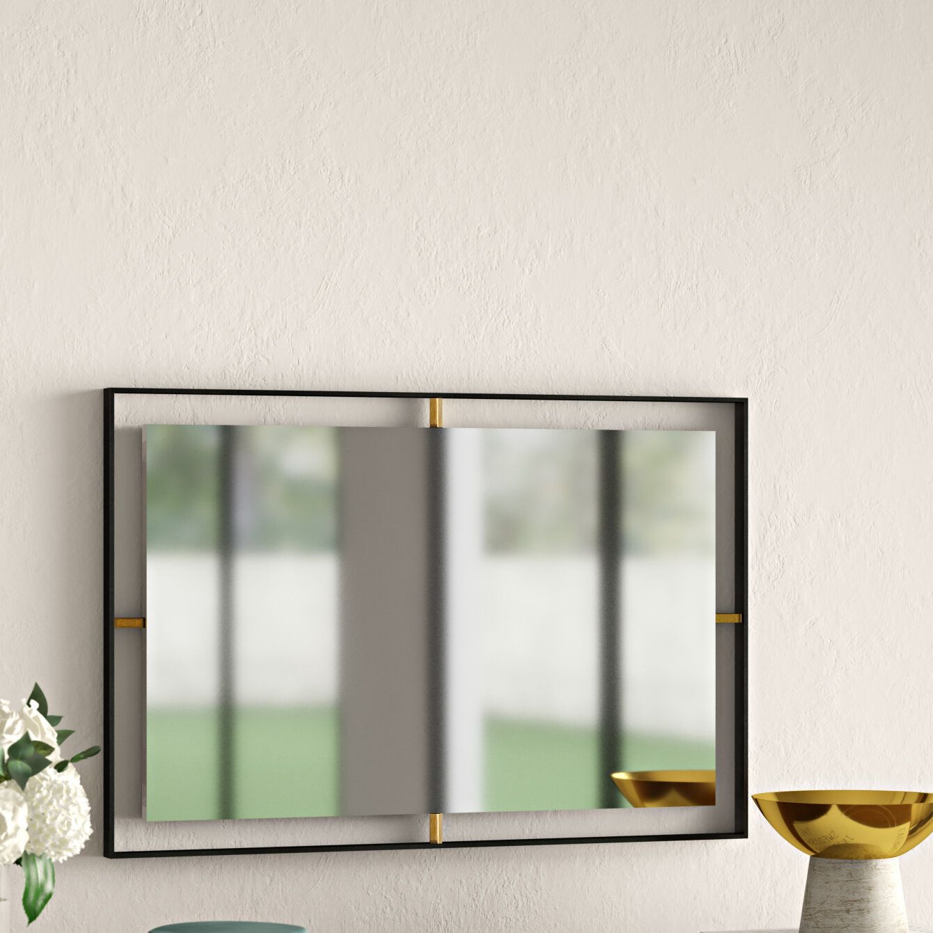 Mercury Row Wolbert Industrial Rectangle Accent Mirror Intended For Austin Industrial Accent Mirrors (View 7 of 20)