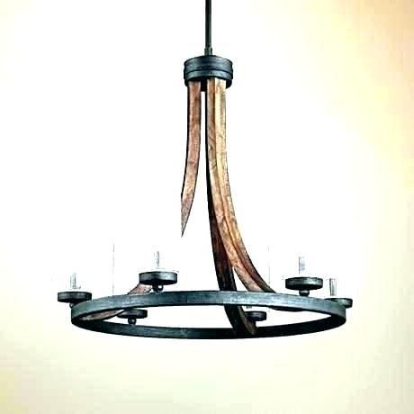 Metal And Wood Chandelier Antique In Black Intended For Hatfield 3 Light Novelty Chandeliers (View 11 of 20)