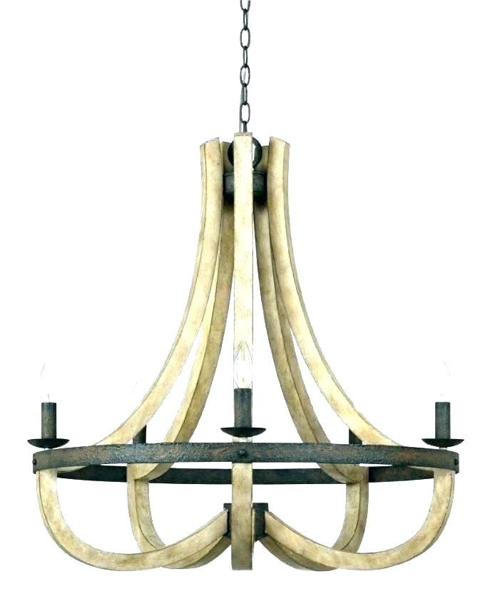 Metal And Wood Chandelier – Chambal (View 13 of 20)
