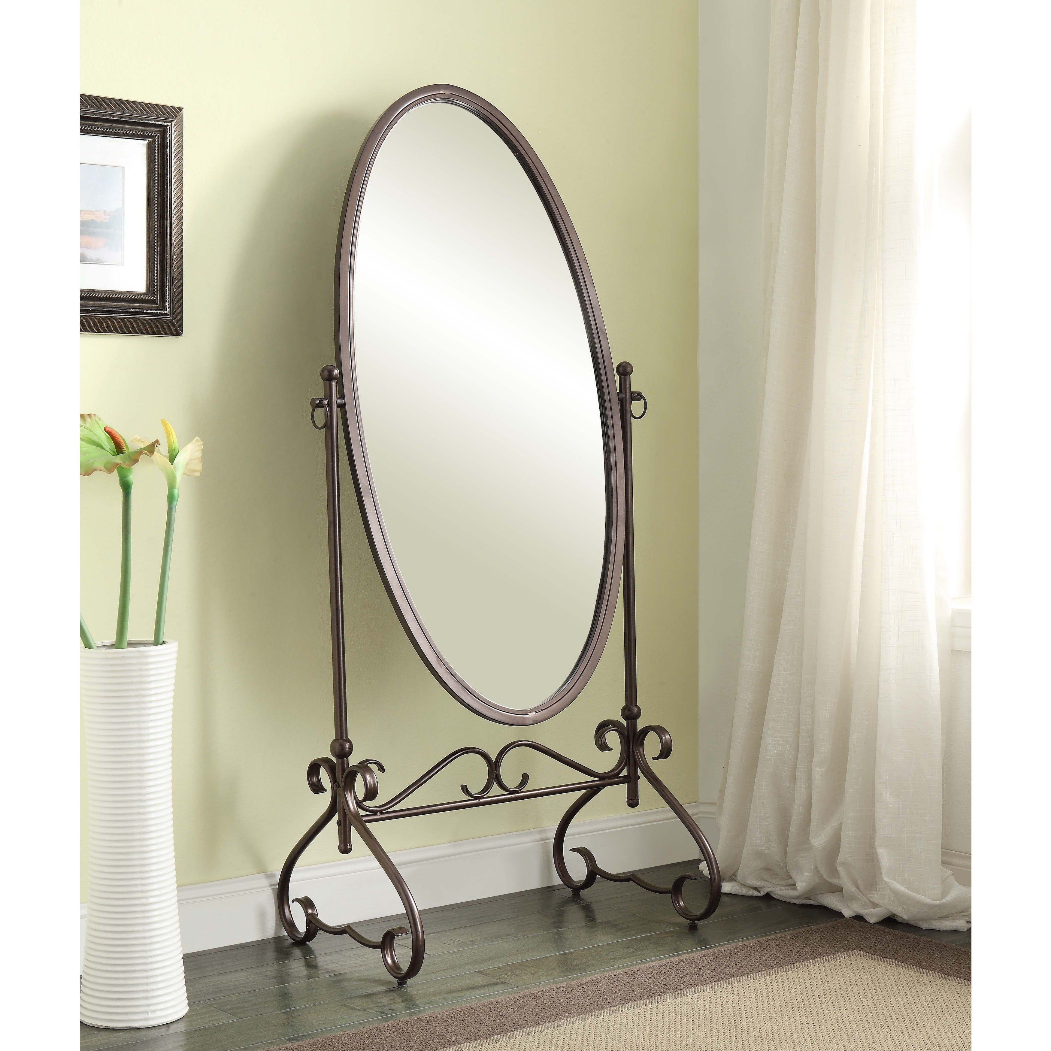Metal, Oval Mirrors | Shop Online At Overstock Inside Oval Metallic Accent Mirrors (View 8 of 20)